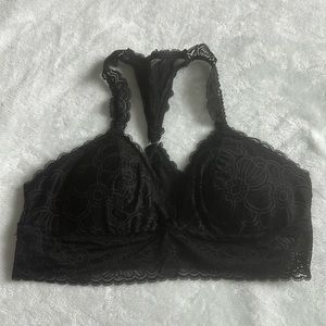 black lace bralette